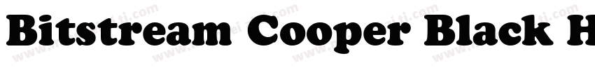 Bitstream Cooper Black Headline字体转换